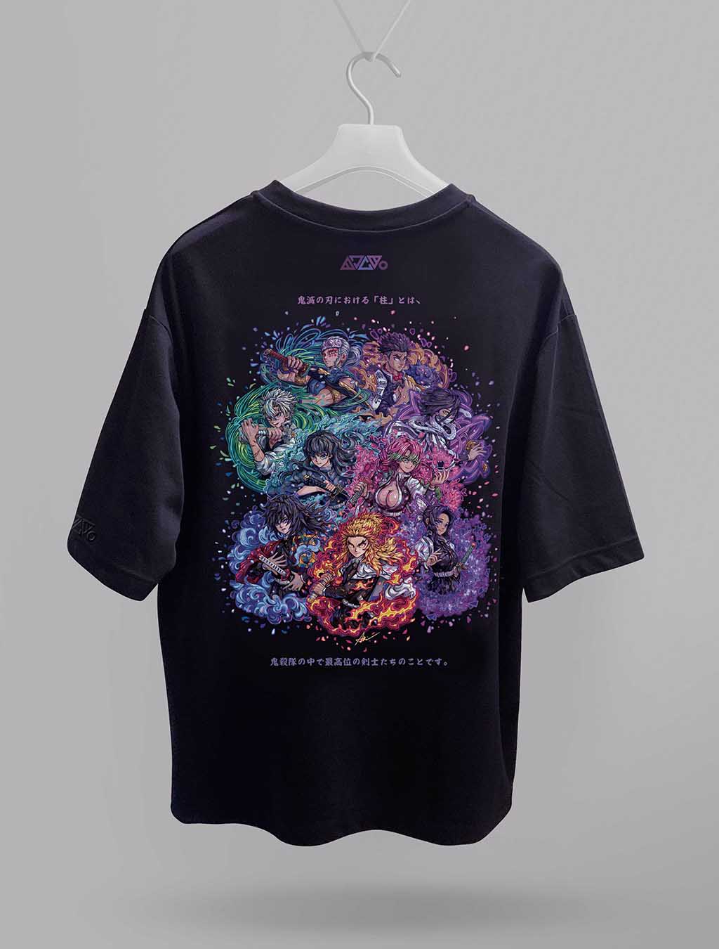 Hashira T-shirt (Black) *CHIILL TOUCH* 🌟PREORDER🌟