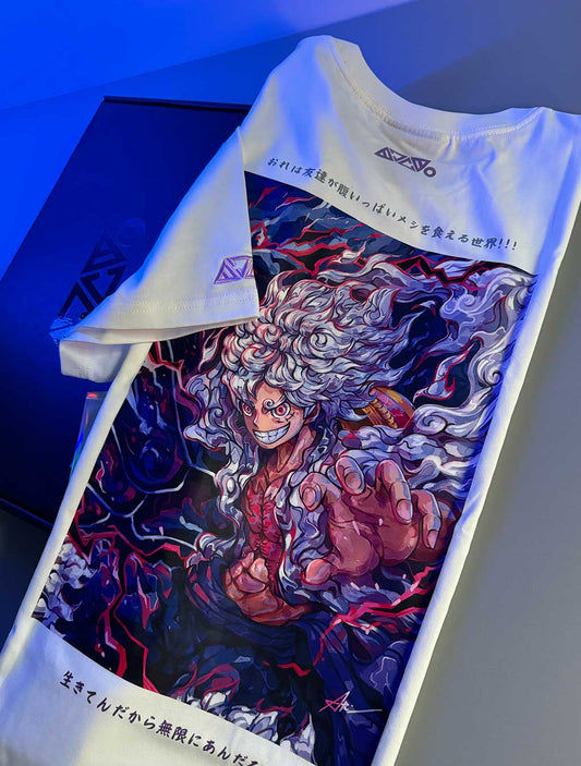 Luffy T-shirt (Jazz White) *NEW SIZING*